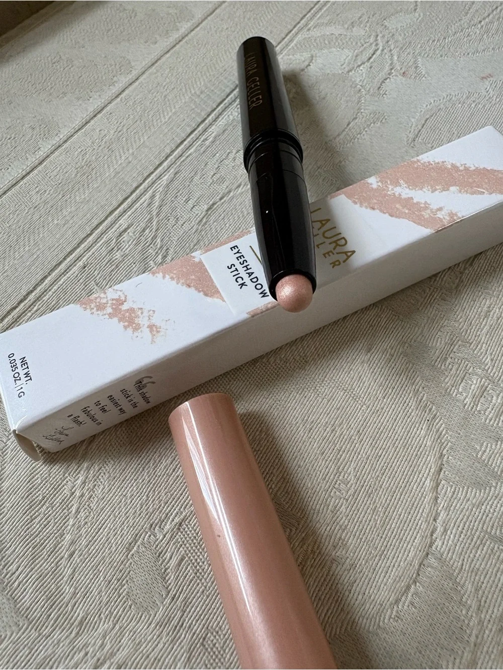 Laura Geller Always There Cream Eyeshadow Stick Crayon Sunlit Shimmer BNIB